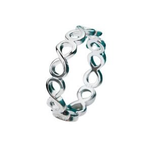 Anel de Prata Infinito Contínuo