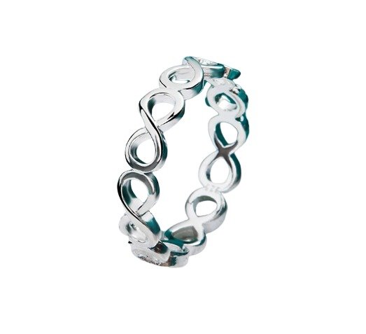 Anel de Prata Infinito Contínuo