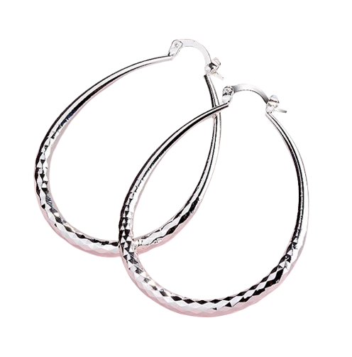 Brincos em Prata Argola Trabalhado