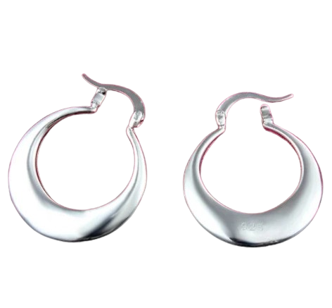 Brincos em Prata Redondos Elegantes