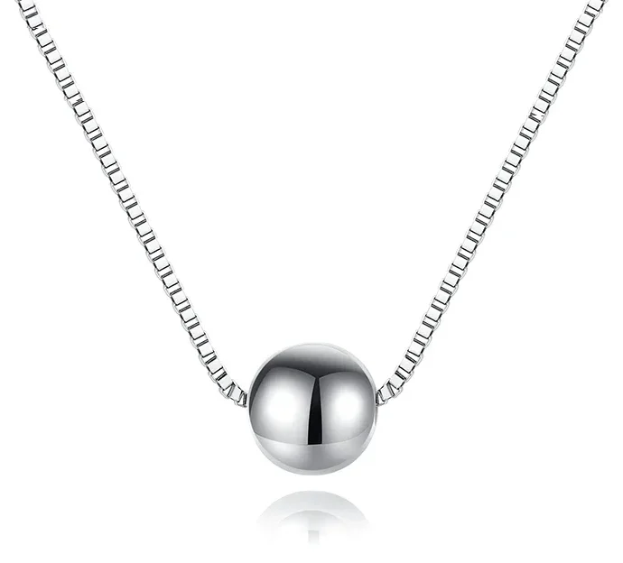 Colar Prata Esterlina Grânulo.