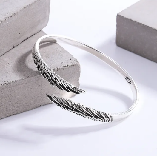 Bracelete de Prata Aberto Vintage - Imagem 3