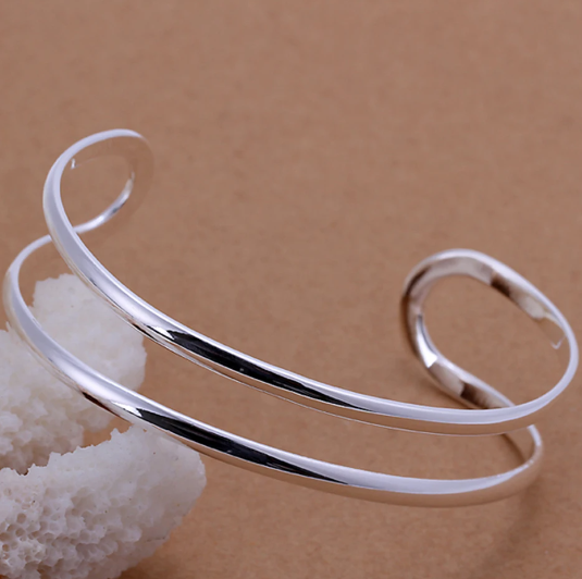 Bracelete de Prata Duplo Ajustável - Imagem 3