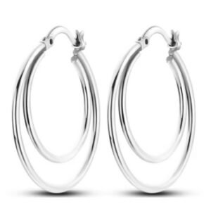 Brincos de Prata Argola Oval