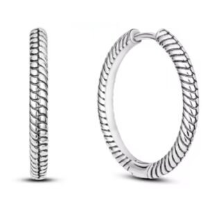 Brincos de Prata Argola com Coração Zircônias