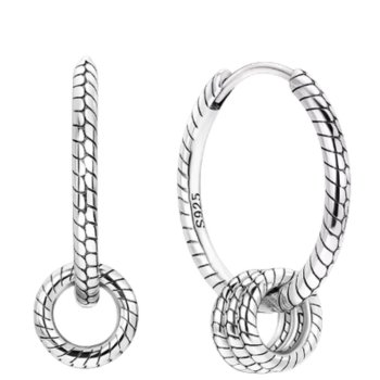 Brincos de Prata Argolas Pendentes