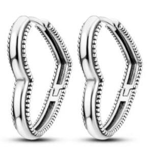 Brincos de Prata Coração Trabalhado