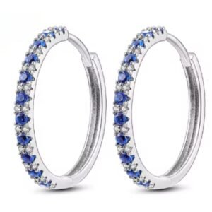 Brincos de Prata Cravejados com Zircônia