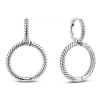Brincos de Prata Duplos Trabalhados