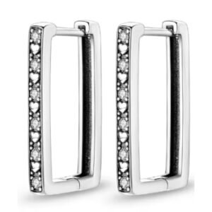 Brincos de Prata Retangulares