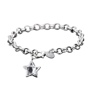 Pulseira de Prata Estrela de Cristal