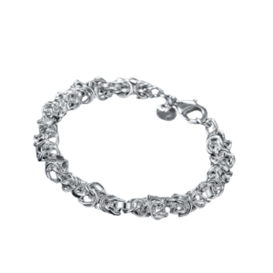 Pulseira em Prata Círculos Enclausurados