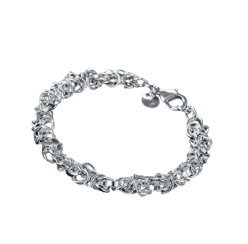 Pulseira em Prata Círculos Enclausurados