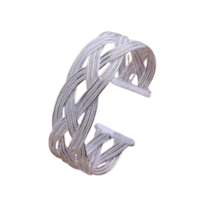 Bracelete de Prata Entrelaçado