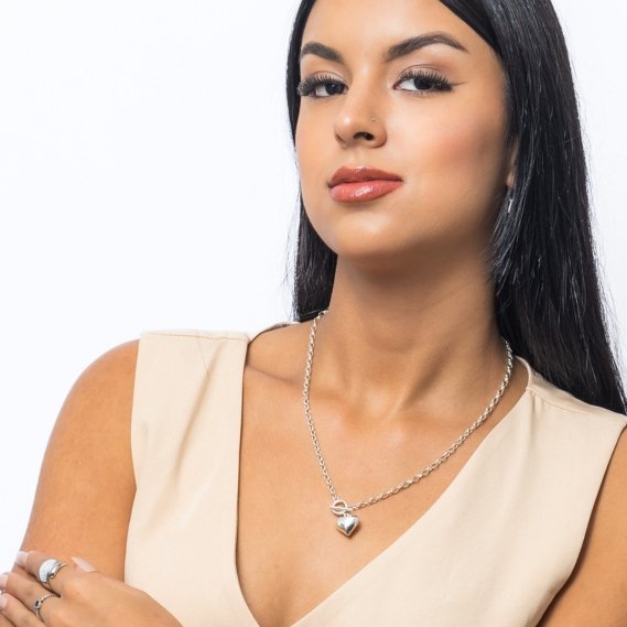 Colar de Prata 925 Com Fecho Cadeia