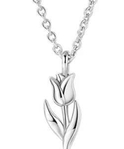Colar em Prata Com Pendente Tulipa