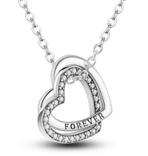 Colar em Prata com Pingente Coração Forever