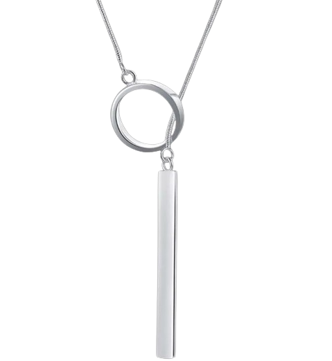 Colar em Prata Pingente Redondo