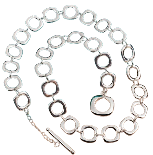 Colar em Prata Quadrado