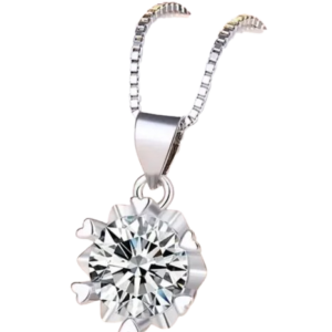 Colar em Prata com Pingente Brilhante