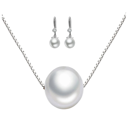 Conjunto de Joias de Prata com Perolas