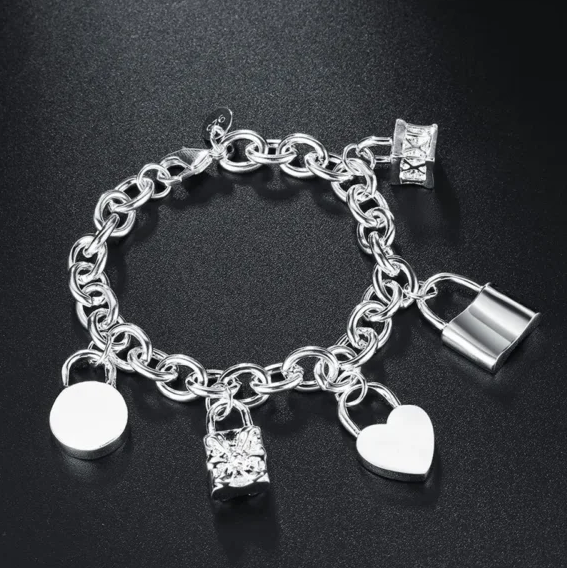 Pulseira de Prata Fechaduras - Imagem 4