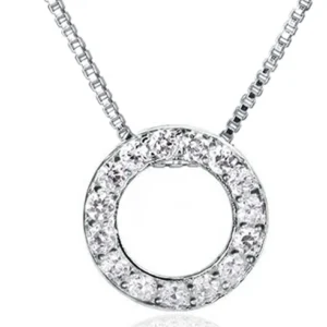 Colar de Prata com Pingente Cravejado