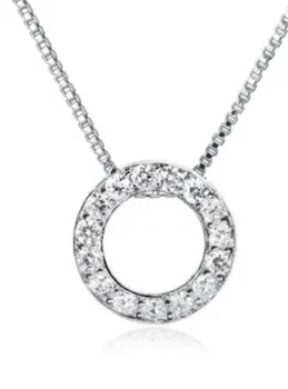 Colar de Prata com Pingente Cravejado