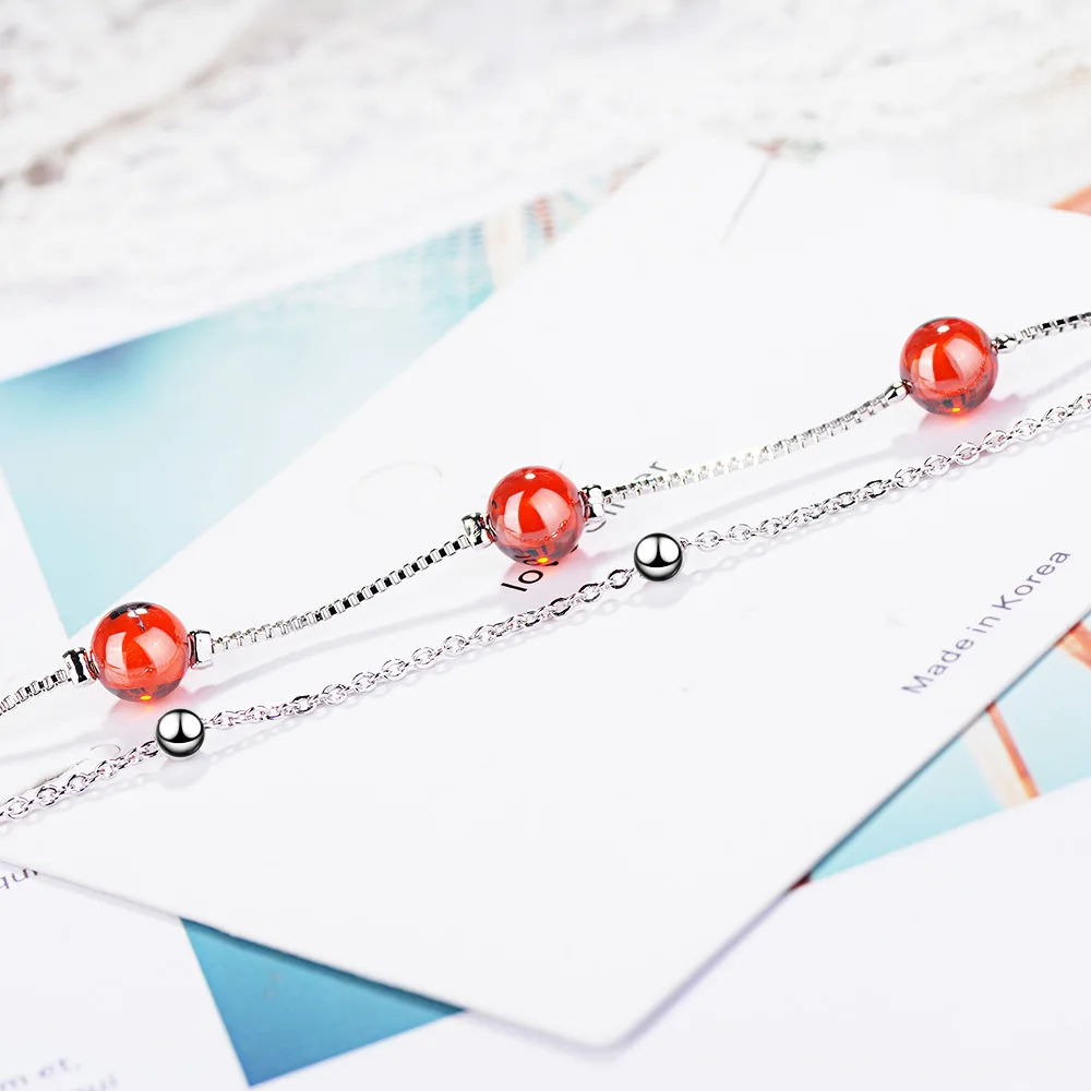 Pulseira de Prata Red Garnet - Imagem 5