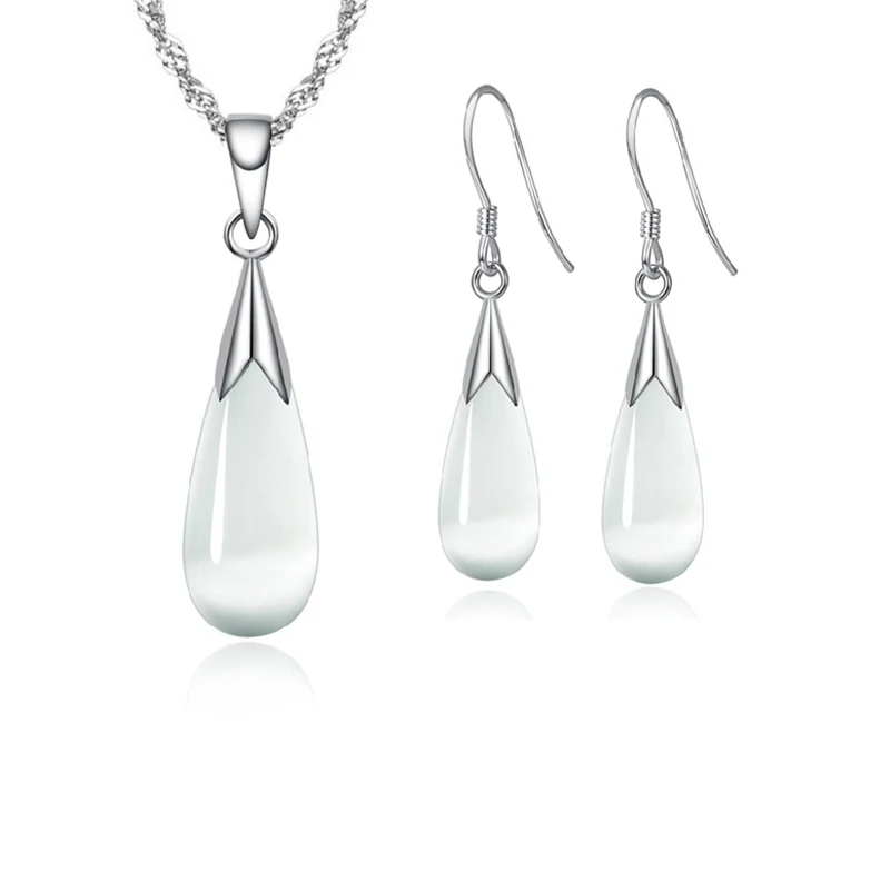 Conjunto de Joias de Prata Gota de Água - Imagem 2