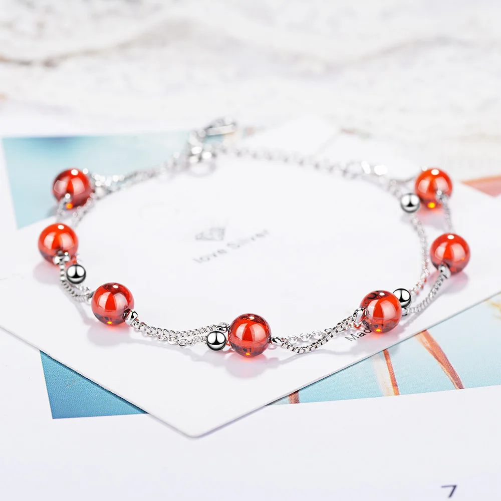 Pulseira de Prata Red Garnet - Imagem 3