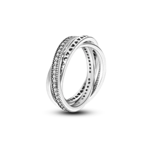 Anel em Prata Triplo Entrelaçado