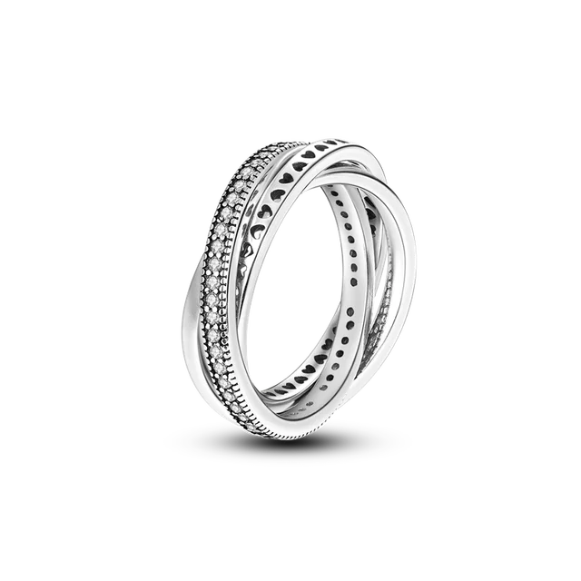 Anel em Prata Triplo Entrelaçado