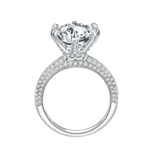 Anel de casamento em Prata com Brilhante 5 Quilates