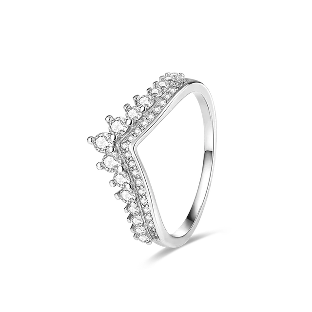 Anel em Prata coroa Trabalhada