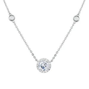 Colar em Prata Com Pingente Brilhante