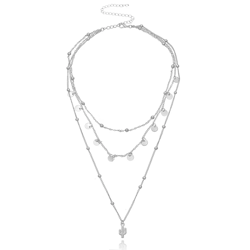 Colar em Prata Longo Triplo