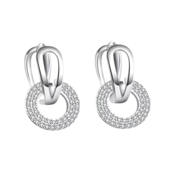 Brincos de Prata Stily Cravejados