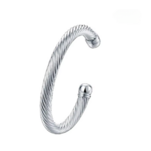 Pulseira de Prata Rígida Trabalhada