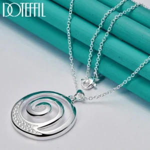 Colar em Prata Espiral Pendant