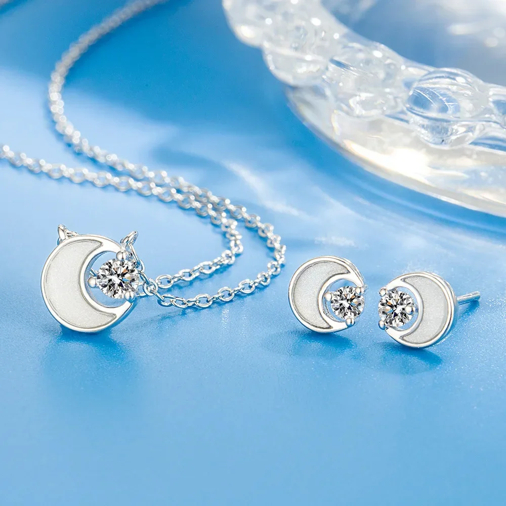 Conjunto de Joias de Prata Lua e Estrela - Imagem 2