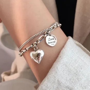 Pulseira de Prata Amor Para Sempre