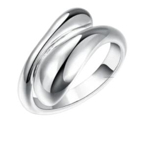 Anel de Prata Estilo Gota