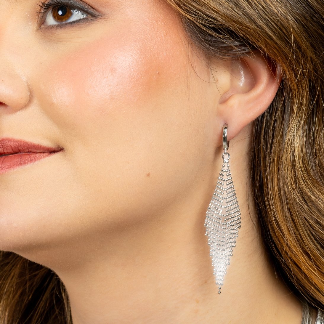 Brinco Prata 925 Viena Cascata