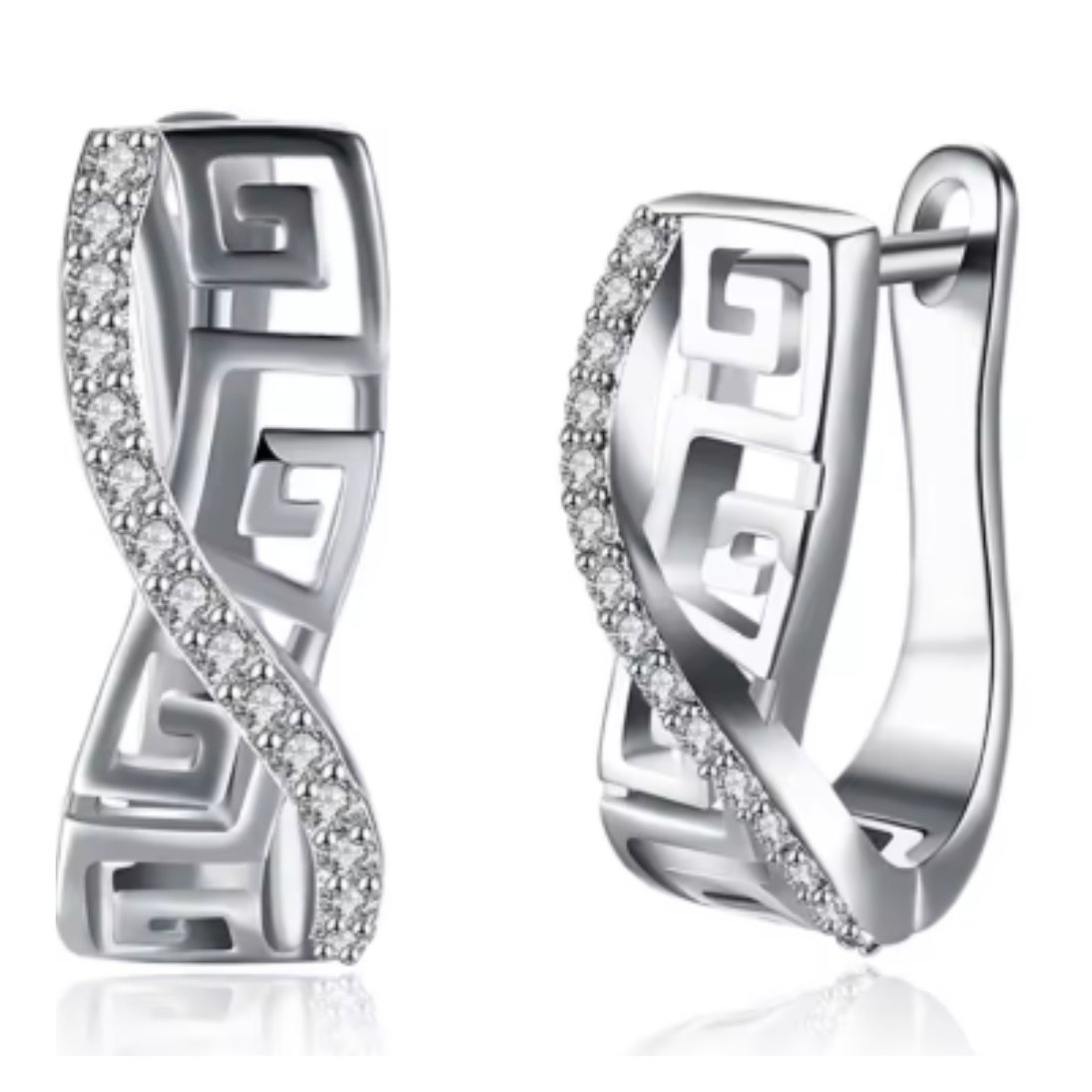 Brincos de Prata com Zircônias