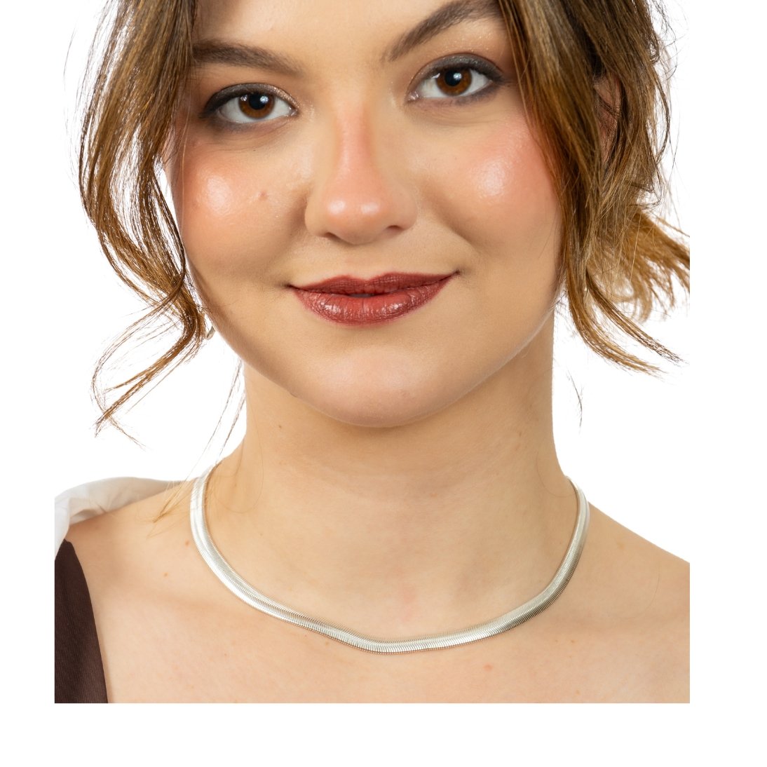 Colar Feminino de Prata 925 Corrente Snake