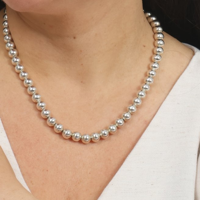 Colar de Prata 925 Esferas