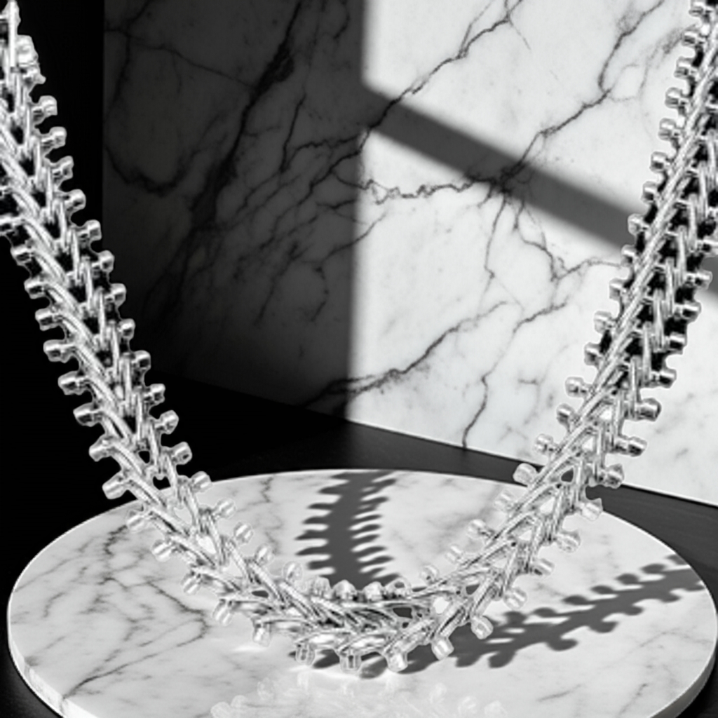 Colar Feminino de Prata 925 Trançado Elegante