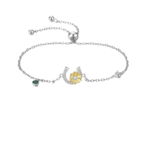 Pulseira de Prata Ferradura Florida