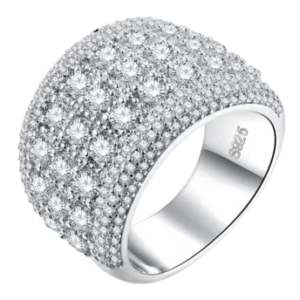 Anel de Prata com brilhantes Espumante